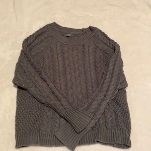 Green knitted sweater